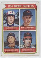 Rookie Catchers - Barry Foote, Tom Lundstedt, Charlie Moore, Sergio Robles