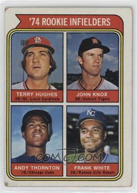 1974 Topps - [Base] #604 - Rookie Infielders - Terry Hughes, John Knox, Andy Thornton, Frank White [Good to VG‑EX]
