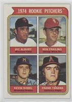 Rookie Pitchers - Vic Albury, Ken Frailing, Kevin Kobel, Frank Tanana