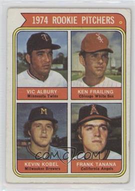 1974 Topps - [Base] #605 - Rookie Pitchers - Vic Albury, Ken Frailing, Kevin Kobel, Frank Tanana [Good to VG‑EX]