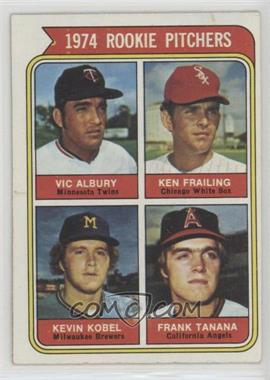 1974 Topps - [Base] #605 - Rookie Pitchers - Vic Albury, Ken Frailing, Kevin Kobel, Frank Tanana [Good to VG‑EX]