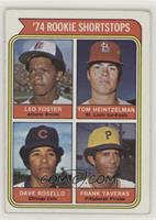 Rookie Shortstops - Leo Foster, Tom Heintzelman, Dave Rosello, Frank Taveras