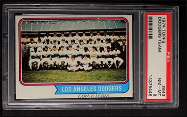 1974 Topps - [Base] #643 - Los Angeles Dodgers Team [PSA 8 NM‑MT]
