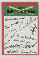 Baltimore Orioles Team (Two Stars on Back)