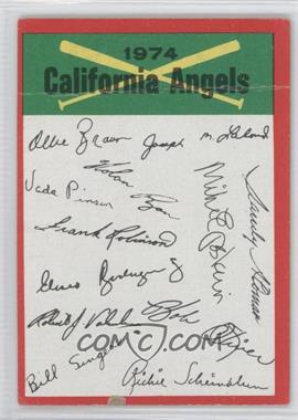 1974 Topps - Team Checklists #_CAAN.1 - California Angels (One Star on Back) [Good to VG‑EX]