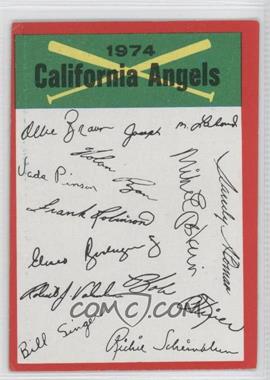 1974 Topps - Team Checklists #_CAAN.1 - California Angels (One Star on Back) [Good to VG‑EX]