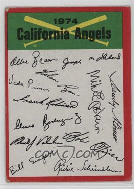 1974 Topps - Team Checklists #_CAAN.1 - California Angels (One Star on Back) [Good to VG‑EX]