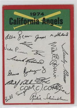 1974 Topps - Team Checklists #_CAAN.1 - California Angels (One Star on Back) [Good to VG‑EX]