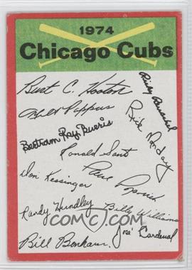 1974 Topps - Team Checklists #_CHCU.1 - Chicago Cubs (One Star on Back) [Good to VG‑EX]