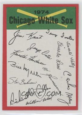 1974 Topps - Team Checklists #_CHWS.2 - Chicago White Sox Team (Two Stars on Back)