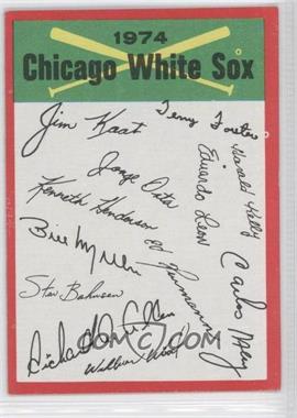 1974 Topps - Team Checklists #_CHWS.2 - Chicago White Sox Team (Two Stars on Back)