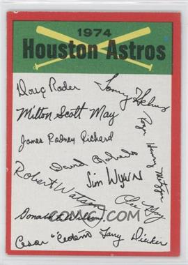 1974 Topps - Team Checklists #_HOAS.1 - Houston Astros (One Star on Back Bottom)