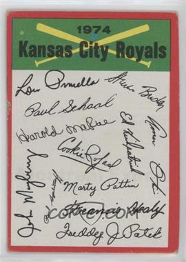 1974 Topps - Team Checklists #_KACR.1 - Kansas City Royals (One Star on Back)