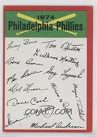 Philadelphia Phillies Team (Two Stars on Back)