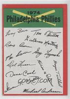 Philadelphia Phillies Team (Two Stars on Back)