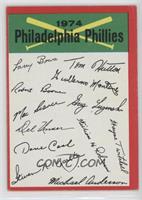 Philadelphia Phillies Team (Two Stars on Back) [Poor to Fair]