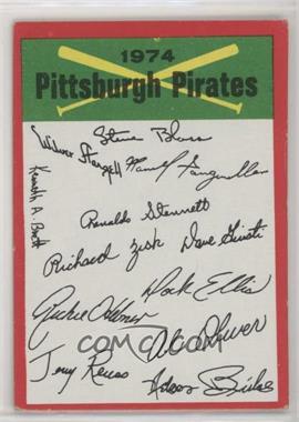 1974 Topps - Team Checklists #_PIPI.2 - Pittsburgh Pirates (Two Stars on Back) [Good to VG‑EX]