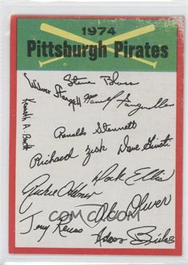 1974 Topps - Team Checklists #_PIPI.2 - Pittsburgh Pirates (Two Stars on Back) [Good to VG‑EX]