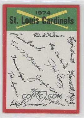 1974 Topps - Team Checklists #_STLC.1 - St. Louis Cardinals (One Star on Back)
