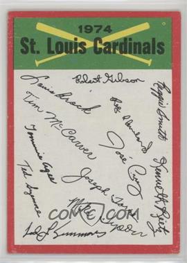 1974 Topps - Team Checklists #_STLC.1 - St. Louis Cardinals (One Star on Back)