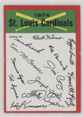 1974 Topps - Team Checklists #_STLC.1 - St. Louis Cardinals (One Star on Back)