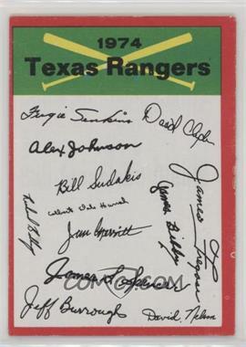 1974 Topps - Team Checklists #_TERA.1 - Texas Rangers (One Star on Back)