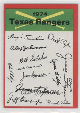 1974 Topps - Team Checklists #_TERA.1 - Texas Rangers (One Star on Back)