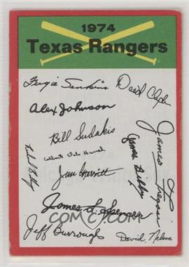 1974 Topps - Team Checklists #_TERA.1 - Texas Rangers (One Star on Back)