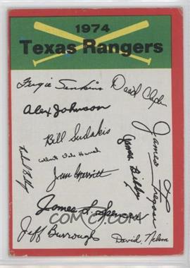 1974 Topps - Team Checklists #_TERA.1 - Texas Rangers (One Star on Back)