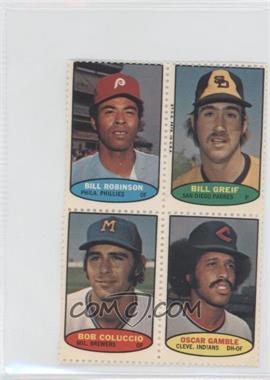 1974 Topps Stamps - [Base] - Block of Eight #_RGJMCGJSGECS - Bill Robinson, Bill Greif, Mike Jorgensen, Andy Messersmith, Bob Coluccio, Oscar Gamble, Alex Johnson, Elias Sosa