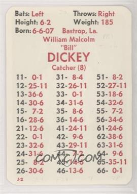 1975 APBA Baseball 1930 Season - [Base] #_BIDI - Bill Dickey [Poor to Fair]
