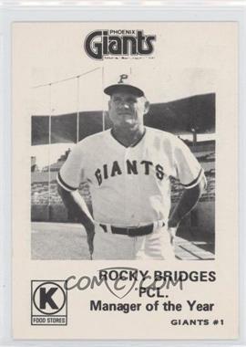 1975 Cramer Circle K Phoenix Giants - [Base] #1 - Rocky Bridges