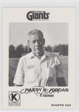1975 Cramer Circle K Phoenix Giants - [Base] #24 - Harry Jordan