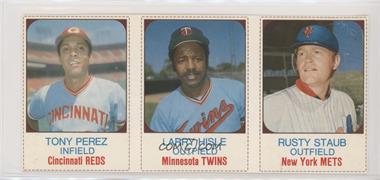 1975 Hostess All-Star Team - Triple Panels #127-129 - Tony Perez, Larry Hisle, Rusty Staub