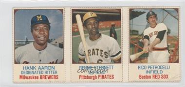 1975 Hostess All-Star Team - Triple Panels #130-132 - Hank Aaron, Rennie Stennett, Rico Petrocelli [Good to VG‑EX]