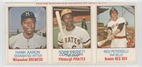 Hank Aaron, Rennie Stennett, Rico Petrocelli [Good to VG‑EX]