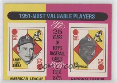 1975 O-Pee-Chee - [Base] #189 - 1951-Most Valuable Players (Yogi Berra, Roy Campanella)