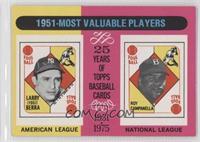 1951-Most Valuable Players (Yogi Berra, Roy Campanella)