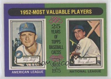 1975 O-Pee-Chee - [Base] #190 - 1952-Most Valuable Players (Bobby Shantz, Hank Sauer)
