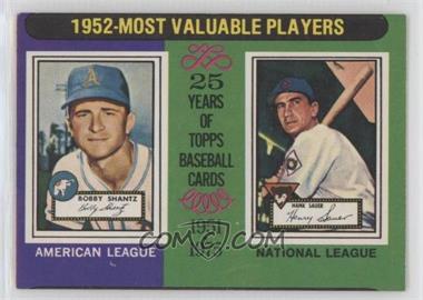 1975 O-Pee-Chee - [Base] #190 - 1952-Most Valuable Players (Bobby Shantz, Hank Sauer)