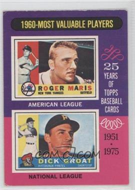 1975 O-Pee-Chee - [Base] #198 - 1960-Most Valuable Players (Roger Maris, Dick Groat)