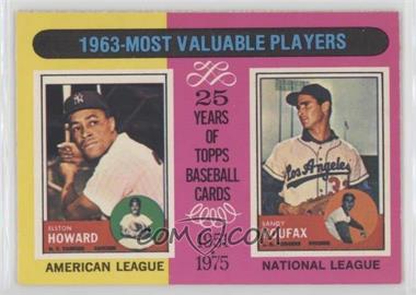 1975 O-Pee-Chee - [Base] #201 - 1963-Most Valuable Players (Sandy Koufax, Elston Howard)