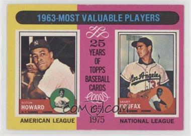 1975 O-Pee-Chee - [Base] #201 - 1963-Most Valuable Players (Sandy Koufax, Elston Howard)