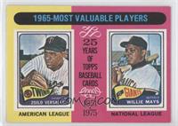 1965-Most Valuable Players (Zoilo Versalles, Willie Mays)