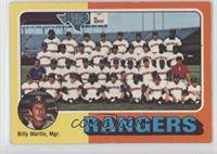 Texas Rangers Team, Billy Martin [Poor to Fair]