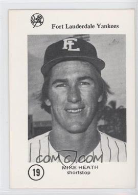 1975 Sussman Ft. Lauderdale Yankees - [Base] #19 - Mike Heath