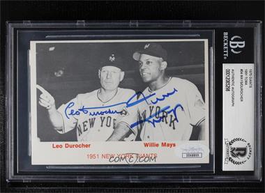 1975 TCMA 1951 New York Giants - [Base] #_LDWM - Leo Durocher, Willie Mays [BAS BGS Authentic]