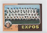 Team Checklist - Montreal Expos Team, Gene Mauch