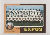 Team Checklist - Montreal Expos Team, Gene Mauch