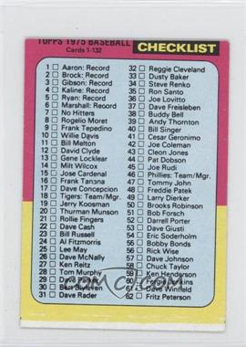 1975 Topps - [Base] - Minis #126 - Checklist - Cards 1-132